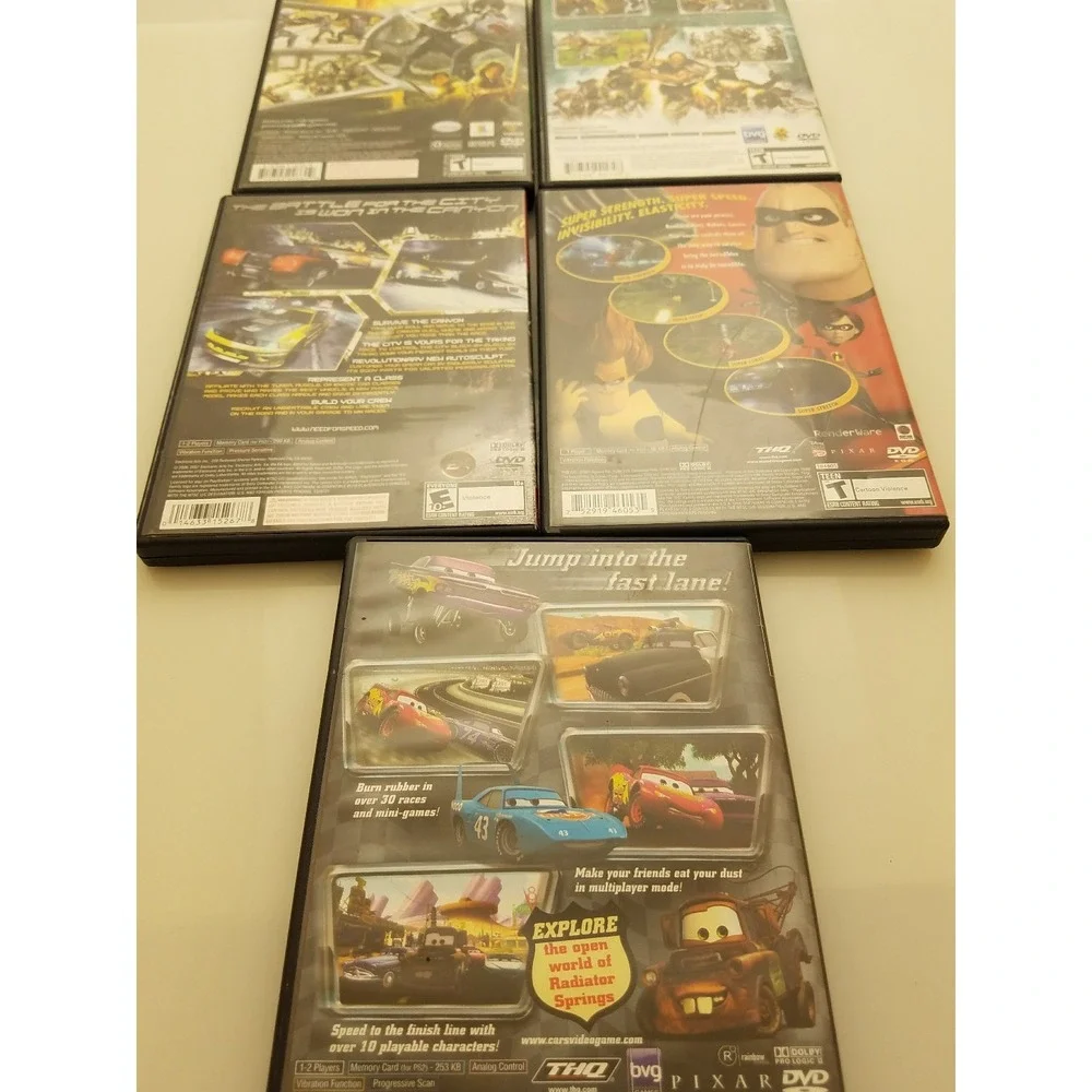 Disney Playstation 2 Bundle‎ of 5 games including Cars, Narnia, Incredibles